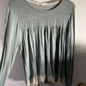 Lace Trim Blouse